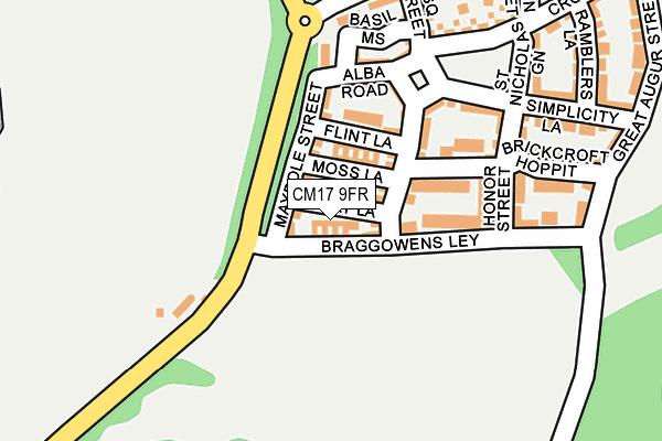 CM17 9FR map - OS OpenMap – Local (Ordnance Survey)