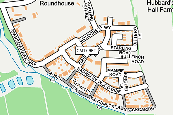 CM17 9FT map - OS OpenMap – Local (Ordnance Survey)
