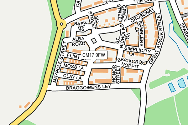 CM17 9FW map - OS OpenMap – Local (Ordnance Survey)
