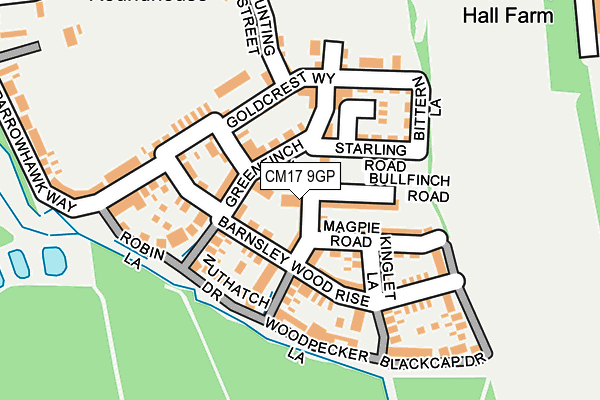 CM17 9GP map - OS OpenMap – Local (Ordnance Survey)