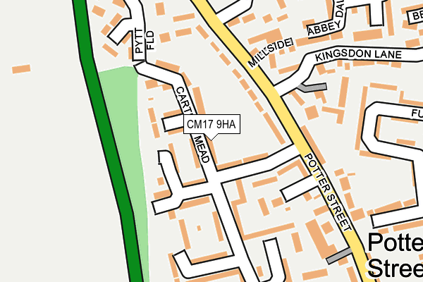 CM17 9HA map - OS OpenMap – Local (Ordnance Survey)