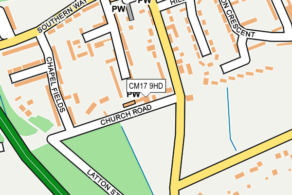 CM17 9HD map - OS OpenMap – Local (Ordnance Survey)