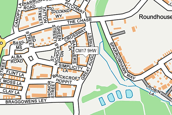 CM17 9HW map - OS OpenMap – Local (Ordnance Survey)