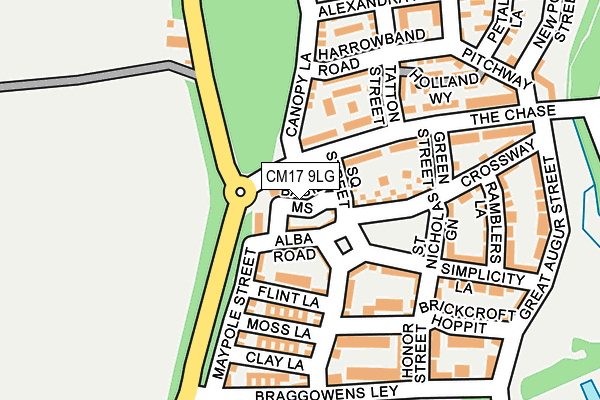 CM17 9LG map - OS OpenMap – Local (Ordnance Survey)