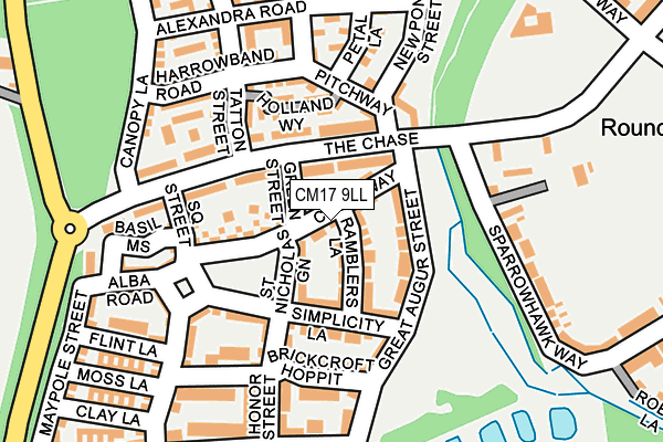 CM17 9LL map - OS OpenMap – Local (Ordnance Survey)