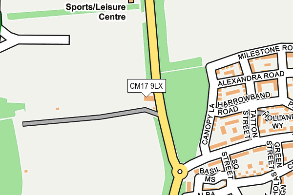 CM17 9LX map - OS OpenMap – Local (Ordnance Survey)