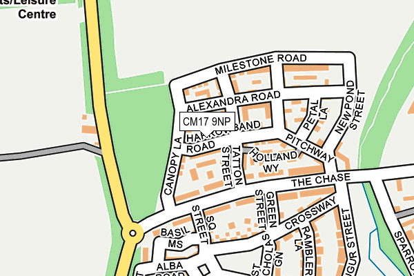 CM17 9NP map - OS OpenMap – Local (Ordnance Survey)