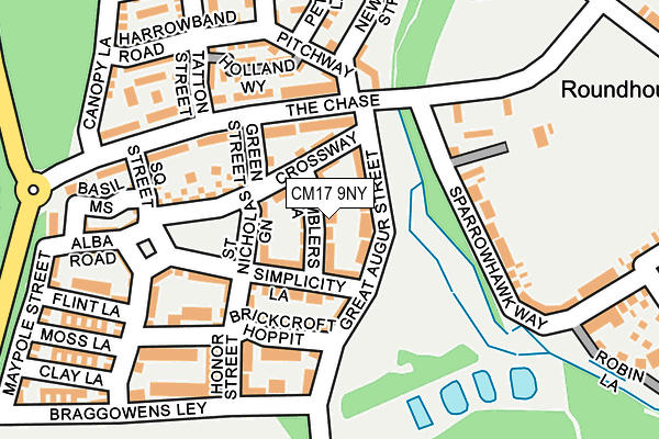 CM17 9NY map - OS OpenMap – Local (Ordnance Survey)