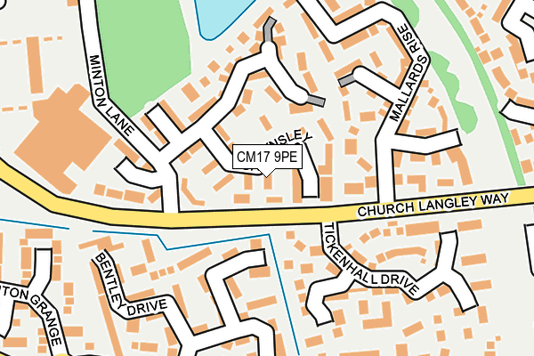 CM17 9PE map - OS OpenMap – Local (Ordnance Survey)