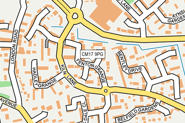 CM17 9PG map - OS OpenMap – Local (Ordnance Survey)