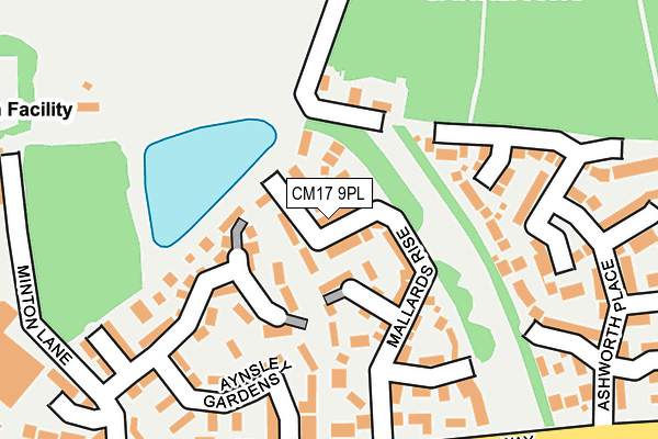 CM17 9PL map - OS OpenMap – Local (Ordnance Survey)