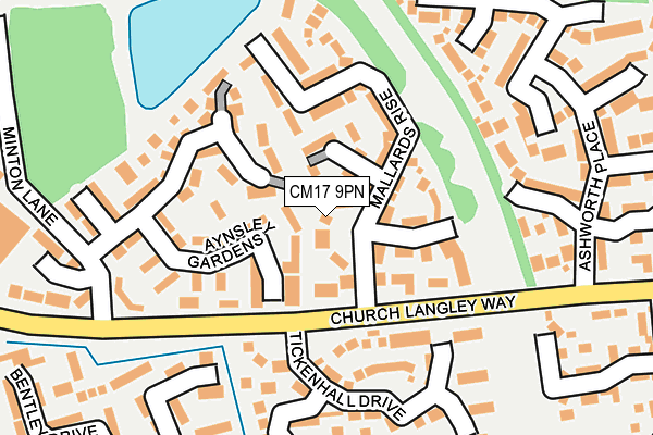 CM17 9PN map - OS OpenMap – Local (Ordnance Survey)