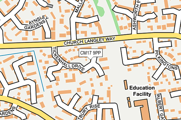 CM17 9PP map - OS OpenMap – Local (Ordnance Survey)
