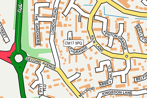 CM17 9PQ map - OS OpenMap – Local (Ordnance Survey)