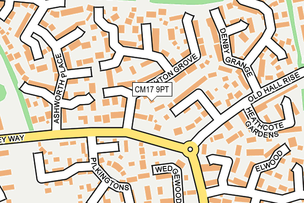 CM17 9PT map - OS OpenMap – Local (Ordnance Survey)