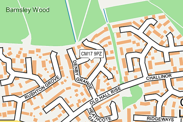 CM17 9PZ map - OS OpenMap – Local (Ordnance Survey)