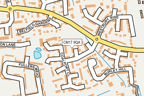 CM17 9QA map - OS OpenMap – Local (Ordnance Survey)