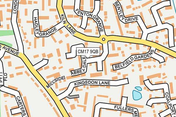 CM17 9QB map - OS OpenMap – Local (Ordnance Survey)