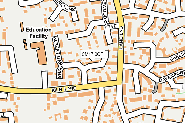 CM17 9QF map - OS OpenMap – Local (Ordnance Survey)