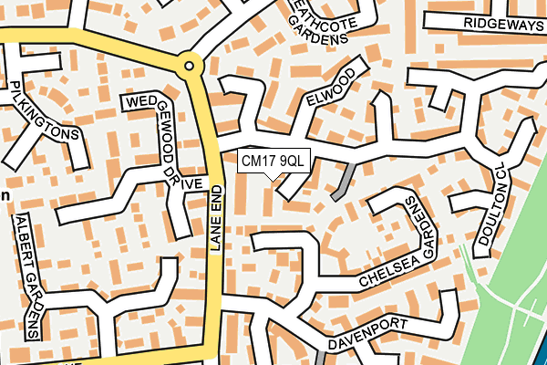 CM17 9QL map - OS OpenMap – Local (Ordnance Survey)