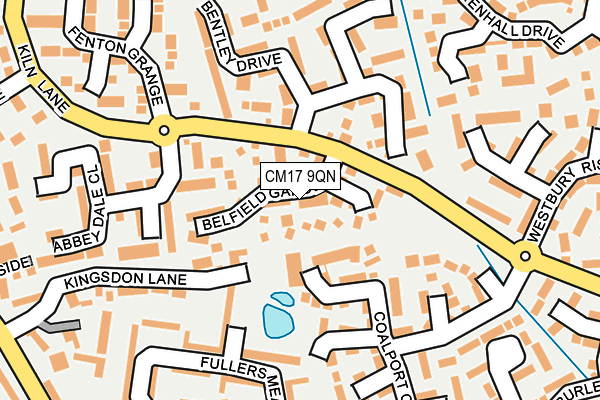 CM17 9QN map - OS OpenMap – Local (Ordnance Survey)