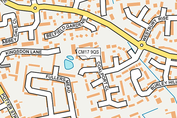 CM17 9QS map - OS OpenMap – Local (Ordnance Survey)