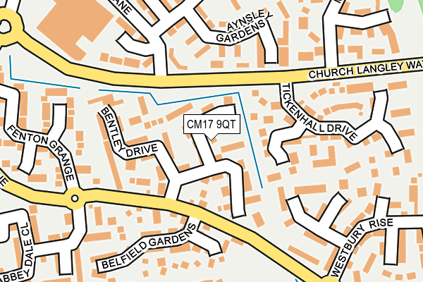 CM17 9QT map - OS OpenMap – Local (Ordnance Survey)