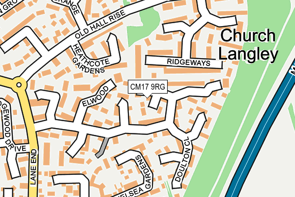 CM17 9RG map - OS OpenMap – Local (Ordnance Survey)