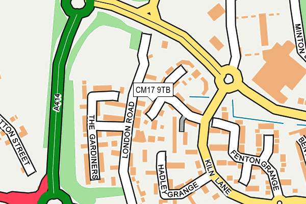 CM17 9TB map - OS OpenMap – Local (Ordnance Survey)