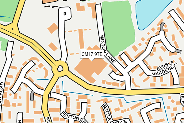 CM17 9TE map - OS OpenMap – Local (Ordnance Survey)