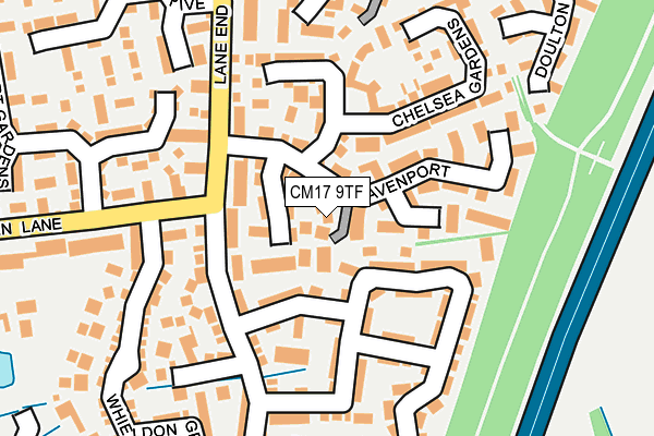 CM17 9TF map - OS OpenMap – Local (Ordnance Survey)