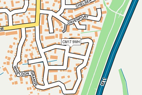 CM17 9WH map - OS OpenMap – Local (Ordnance Survey)