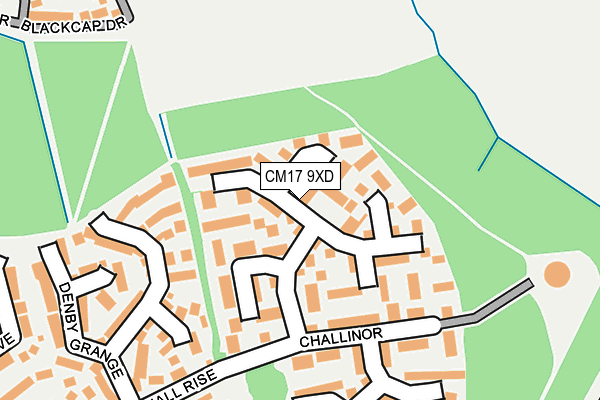 CM17 9XD map - OS OpenMap – Local (Ordnance Survey)