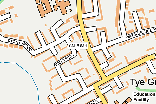 CM18 6AH map - OS OpenMap – Local (Ordnance Survey)