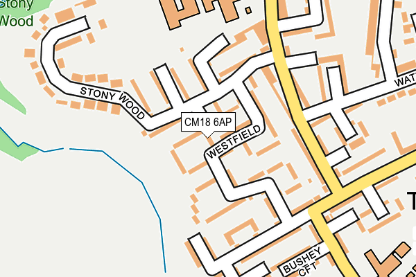 CM18 6AP map - OS OpenMap – Local (Ordnance Survey)