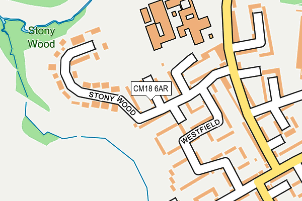 CM18 6AR map - OS OpenMap – Local (Ordnance Survey)