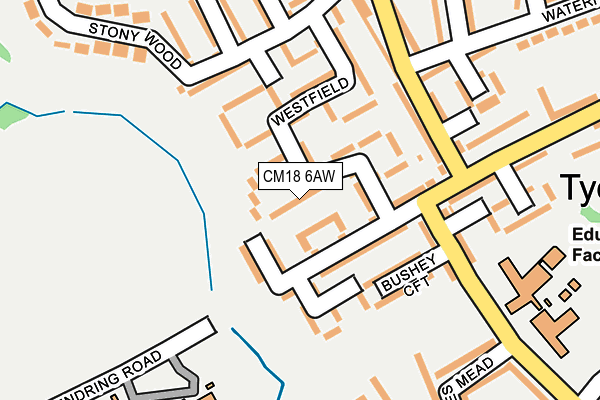 CM18 6AW map - OS OpenMap – Local (Ordnance Survey)
