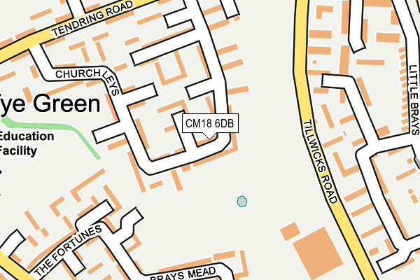 CM18 6DB map - OS OpenMap – Local (Ordnance Survey)