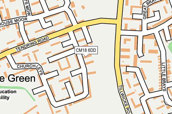 CM18 6DD map - OS OpenMap – Local (Ordnance Survey)