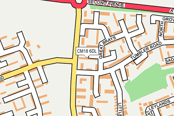 CM18 6DL map - OS OpenMap – Local (Ordnance Survey)