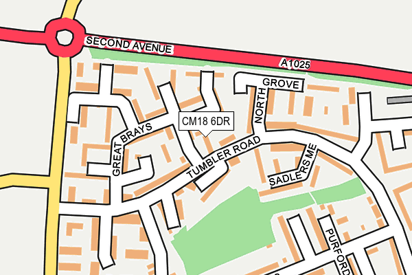CM18 6DR map - OS OpenMap – Local (Ordnance Survey)