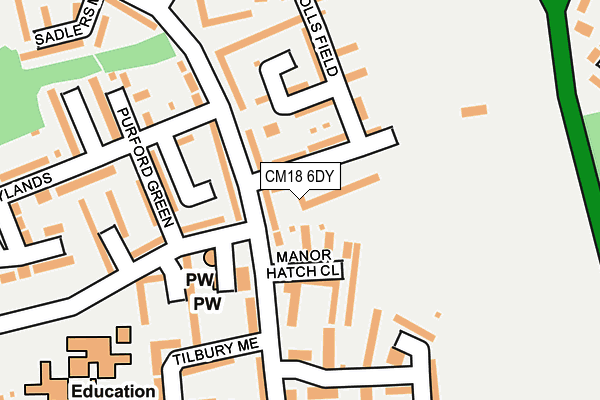 CM18 6DY map - OS OpenMap – Local (Ordnance Survey)