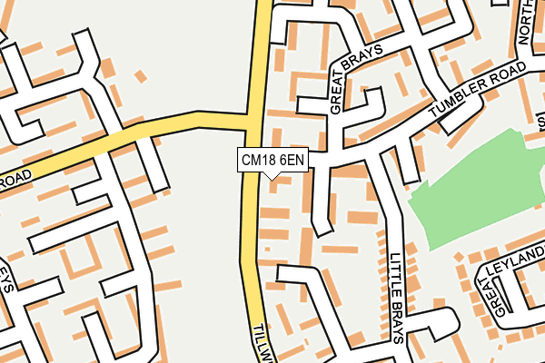 CM18 6EN map - OS OpenMap – Local (Ordnance Survey)