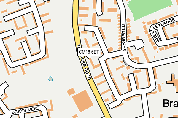 CM18 6ET map - OS OpenMap – Local (Ordnance Survey)