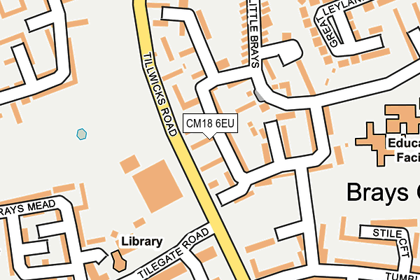 CM18 6EU map - OS OpenMap – Local (Ordnance Survey)