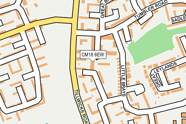 CM18 6EW map - OS OpenMap – Local (Ordnance Survey)