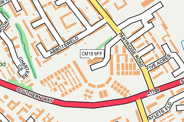 CM18 6FF map - OS OpenMap – Local (Ordnance Survey)