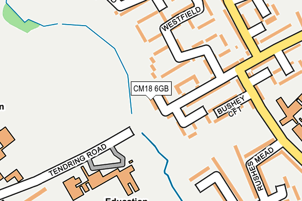 CM18 6GB map - OS OpenMap – Local (Ordnance Survey)
