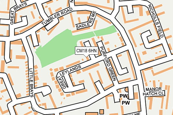 CM18 6HN map - OS OpenMap – Local (Ordnance Survey)