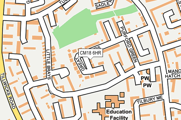 CM18 6HR map - OS OpenMap – Local (Ordnance Survey)